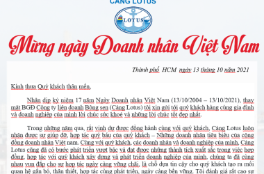 (13-10-2021) CÔNG TY LIÊN DOANH BÔNG SEN MỪNG NGÀY DOANH NHÂN VIỆT NAM